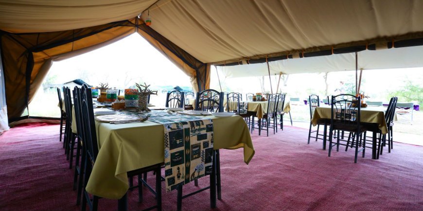 Serengeti Wild Camp dining tent